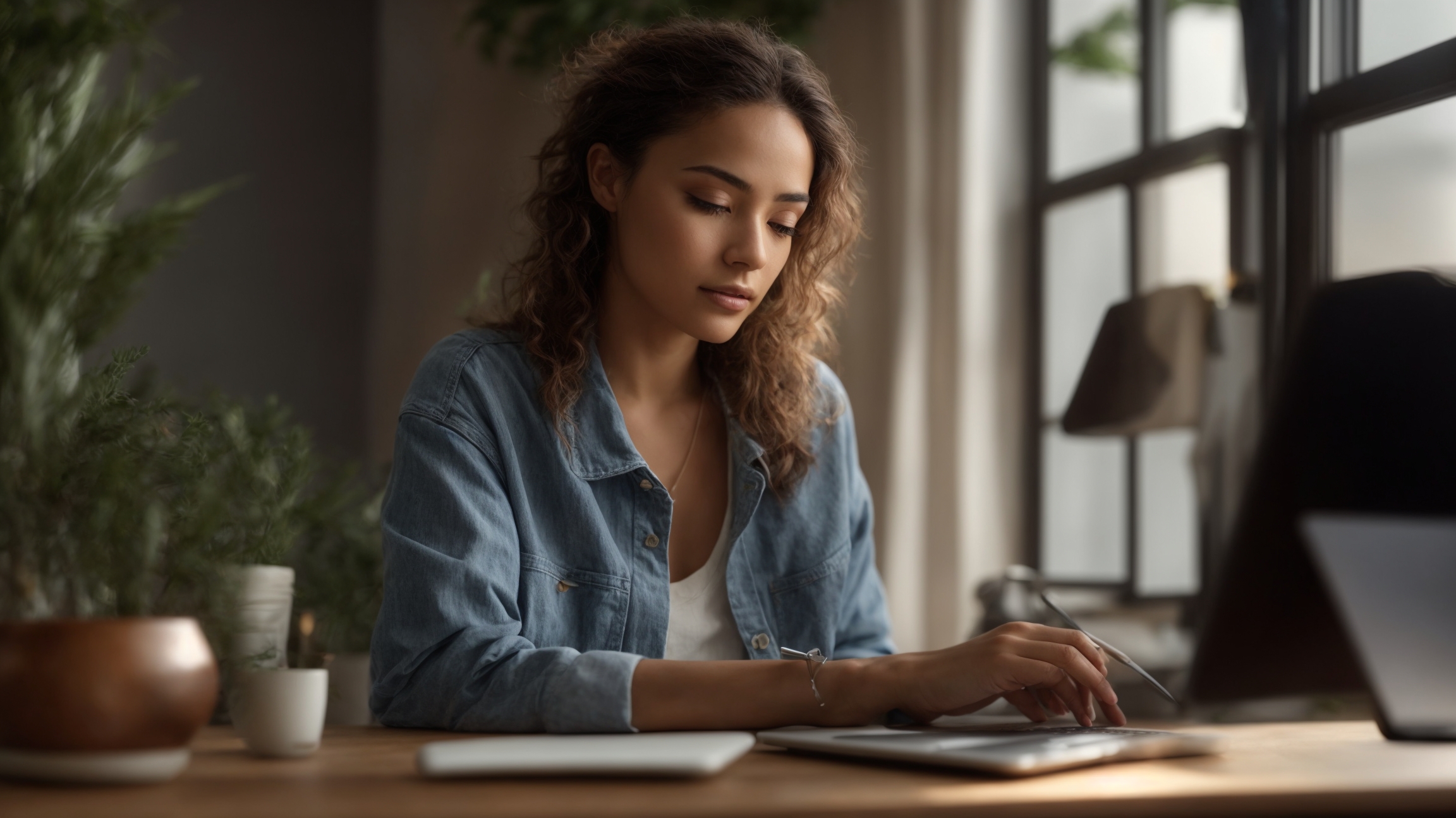 Modern lifestyle trends facts in a smart home workspace